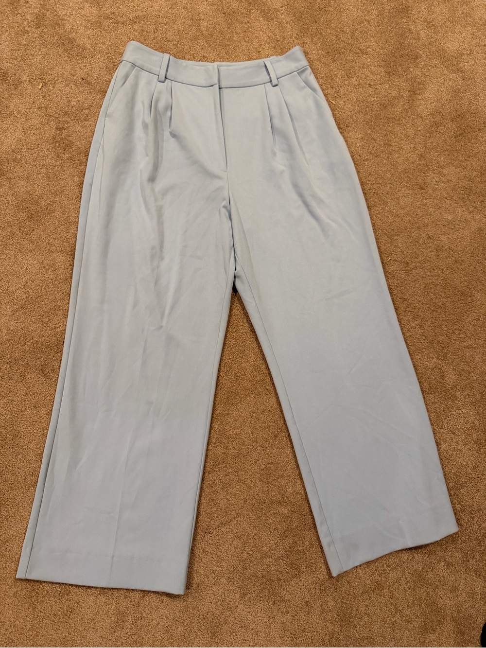 Favorite Daughter Size 14 Blue Pleated Wide Leg High Rise Trousers